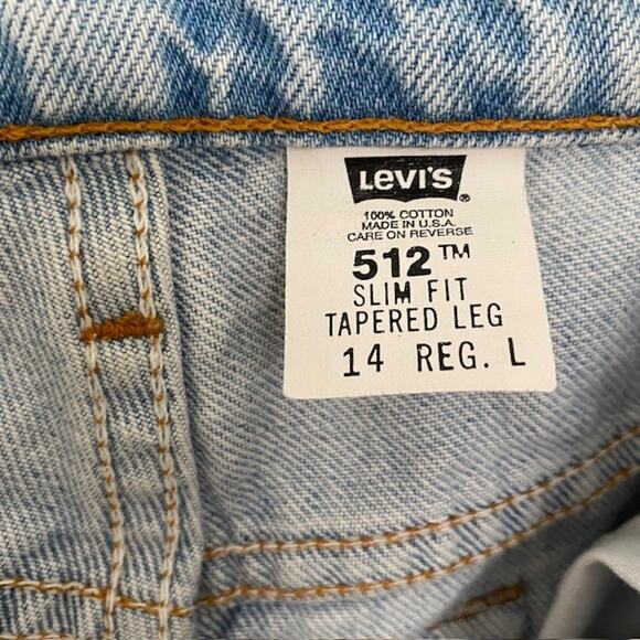 Levi's 512 Jeans Slim Fit Tapered Leg Light-Washed Denim Women's 14 Regular Long - Picture 5 of 12